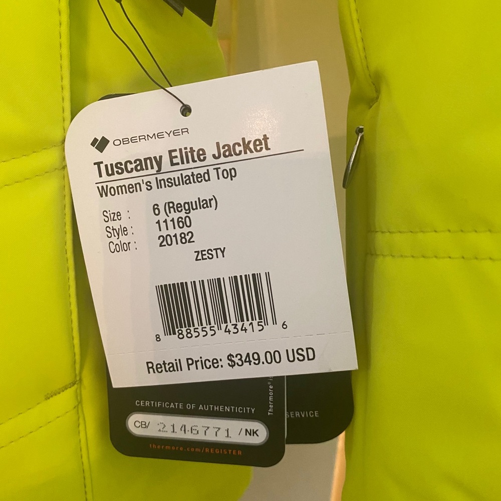 2021 NWT Obermeyer Tuscany ski jacket R6